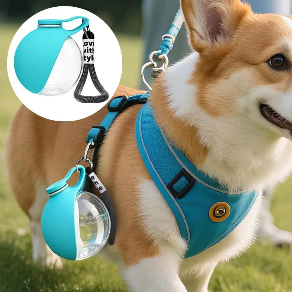 Leak Proof Pet Water Bottle with Foldable Silicone Bowl Portable Dog Water Dispenser for Outdoor Walking Hiking and Travel